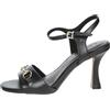 MARCO TOZZI Damen 2-2-28301-20, Sandali con Tacco Donna, Colore: Nero e Oro, 38 EU