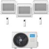 Midea Climatizzatore Condizionatore Midea Console Pavimento Trial 12000 + 12000 + 18000 BTU con U.E. M4O-36FN8-Q INVERTER Classe A++/A+ R32