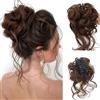 RPAEOY Chignon Capelli con Claw Chignon Finto Capelli Ricci Spessi Updo Ondulati Sintetici Coda di Cavallo Posticcio Hair Extension Ponytail di Cavallo per Donna(Marrone rossiccio)