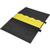 VEVOR Passacavo in Gomma per Protezione dei Cavi Tubi a Pavimento 5 Canali 3,3 x 3,05 cm, Rampa Passacavo Modulare Impermeabile Carico Max. 10000 kg, Protezione dei Cavi Nero Giallo 114,5 x 80 x 5 cm