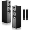 VEVOR Altoparlante da Pavimento Passivo, Altoparlante a Torre a 2 Vie con Doppi Woofer da ca. 165 mm, Picco da 400 W, Involucro in MDF, Risposta in Frequenza da 65 Hz a 20 kHz, per Audio Domestico, Coppia