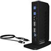ICY BOX Docking Station USB 3.0 / USB-C (11-in-1) con 2x HDMI & 2x DP (4K 60Hz), 6x USB 3.0 HUB, Gigabit Ethernet, DisplayLink, Dock Universale, IB-DK2252AC