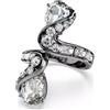 SWAROVSKI ANELLO APERTO, THE VIENNA COLLECTION, PIUMA, PLACCATO RUTENIO 55