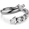 SWAROVSKI ANELLO APERTO SUBLIMA, BIANCO, PLACCATO RUTENIO 58