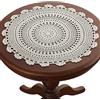 gracebuy 48,3 cm beige rotondo fatto a mano in cotone all'uncinetto pizzo tovaglia centrini (48,3 cm)