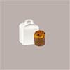 LUCGEL Scatola per Confezione Regalo Porta Piccolo Panettone da 100gr in Cartoncino Fibra Bianco 10x10x10 cm 20 Pezzi