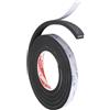PATIKIL 2m/6.6ft Sigillatura Schiuma Nastro, 2cm Largo 8mm Spessore Singolo Adesivo Paraspifferi Striscia Guarnizione Porta Gommapiuma per Finestra Isolamento, Nero