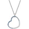 Engelsrufer Collana a forma di cuore, in argento Sterling 925, con zirconi, chiusura a moschettone, lunghezza: 40 + 4 cm, 44 cm, Argento sterling, Zirconia cubica