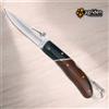 Ausonia COLTELLO DA TASCA CON MOSCHETTONE MANICO IN LEGNO LAMA ACCIAIO INOX DA 20,5 C