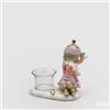 EDG Enzo De Gasperi Portacandela Bimbo con Decorazioni di Natale H 14 Cm Scatola Regalo Green Pink