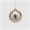 EDG Enzo De Gasperi Addobbo Palla di Natale Foglie D 8 Cm Vetro Green Gold