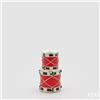 EDG Enzo De Gasperi Portacandela Tamburo Natale H 15 Cm D 8 Cm White Black