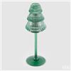 EDG Enzo De Gasperi Portacandela Pino di Natale H 25 Cm D 8 Cm Piede Calice Green