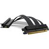 NZXT PCIe 4.0x16 Riser Cable - AB-RC200-B1 - Cavo riser flessibile e schermato - Prestazioni ad alta velocità - Lunghezza 200 mm