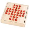 fanelod Gioco da tavolo in marmo, Solitario in legno da tavolo, Gioco da tavolo Fast Track per giocatori in legno con 6 colori, Solitario in legno,Dama cognitiva Solitario Giochi di scacchi per adulti Bambini