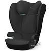 CYBEX Silver Seggiolino Auto Solution B2 i-Fix, Con Porta Bevande, Per Auto Con o Senza ISOFIX, Da 15 a 50 kg circa, Da circa 3 a 12 Anni, Volcano Black (Nero)