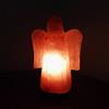 Lampade di Sale Store Lampada di Sale Himalayano USB Rosa scolpita a forma di Angelo 750 g con luce Led RGB e base in legno