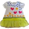 MAYORAL ABITO MAYORAL NEONATA BIANCO E LIME 1971 86% COTONE 10% POLIESTERE 4% ELASTANO