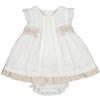 MAYORAL ABITO MAYORAL NEONATA LATTE E SABBIA 1828 50% COTONE 48% PILIESTERE 2% LINO