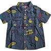 GUESS ITALIA SPA CAMICIA GUESS NEONATO MANICA CORTA IN DENIM N4GH03D5BW0 95% COTONE 5% ELASTANO