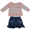GUESS ITALIA SPA COMPLETO GUESS NEONATA MANICA LUNGA DENIM E ROSA A4YG17K6YW4 95% COTONE 5% ELASTANO