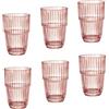 Bormioli Rocco Barshine Longdrink - Set di 6 bicchieri da pesca, 38 cl