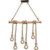 RL LIVE YOUR LIGHT Reality Leuchten Wilma R30130626 - Lampadario a sospensione, in bambù, marrone sisal, 6 x E27