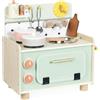 Cucinino Legno-Cucina per Bambini Con Quattro Utensili E 10 Accessori Inclusi-Bo