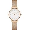 Daniel Wellington Petite - Orologio da 24 mm, doppio plated in acciaio inox (316L) e oro rosa, oro rosa, 24mm, Bracciale