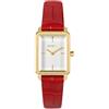 Breil, Collezione Carré, Orologio Donna Solo Tempo con Cinturino in Pelle, Cassa Rettangolare in Acciaio e Quadrante Bianco, Orologio da Donna Resistente all'Acqua, Cassa 20 x 40 mm, Vetro Sfaccettato