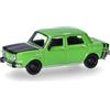 Herpa Modellino auto Simca Rallye II, giallo-verde, miniatura in scala 1:87, pezzo da collezione, Made in Germany, modello in plastica