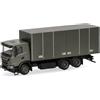 Herpa Modellino camion Scania XT17 furgone 3 assi Esercito svedese, miniatura in scala 1:87, pezzo da collezione, Made in Germany, plastica