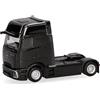 Herpa Modellino camion Mercedes-Benz eActros Procabin GigaSpace trattore 2 assi, nero, miniatura in scala 1:87, pezzo da collezione, Made in Germany, plastica