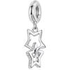 luvhaha Charm colorato a forma di stella desiderato in argento sterling per braccialetto Pandora da donna, Nein., Argento sterling