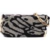 Gucci Pre-Owned - Borsa a spalla Tom Ford in raso con perline e motivo zebrato XX secolo - Donna - raso - Taglia unica - Nero