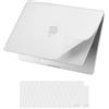 MOSISO Custodia Compatibile con MacBook Pro 16 Pollici Cover 2025 2024 2023-2021 M4 M3 M2 M1 A3403 A3186 A2991 A2780 A2485,PP Opaco Antigraffio Anti-Impronta Morbido Case&Copritastiera,Traslucido