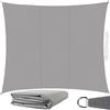 Gardlov Tenda parasole rettangolare, 3 x 4 m, per protezione solare affidabile, impermeabile, con fissaggio per giardino, spiaggia, campeggio, 23144, colore: grigio