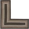 Better Trends Alpine Braid Collection - Tappeto reversibile per interni, durevole e antimacchia, 100% polipropilene dai colori vivaci, 61 x 173 x 173 cm, tappeto a forma di L, color cioccolato a righe