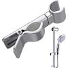 Houdao Supporto Soffione Doccia Senza Foratura Supporto Doccia Saliscendi ABS Cromo Ricambio Saliscendi Doccia Regolabile per Asta Doccia Tubo Doccia da 18-25 mm