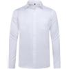 Allthemen Camicia Uomo Manica Lunga con Collo in Piedi Camicia Uomo Business Slim Fit Camicia Casual Leggera FS06 Bianco 3XL