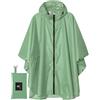 SaphiRose LINENLUX - Poncho impermeabile per adulti, con cappuccio, con cerniera, per attività all'aperto, Verde, Taglia unica