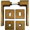 bricoleva.it Maniglie Porta Interna Disponibile in più Varianti vendute in set-Maniglia Quadrata per Porte (Quadrata, Bronzata)