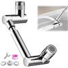 XHNKEG Rubinetto girevole a 1440°, rubinetto girevole a 1440°, rubinetto girevole regolabile in 2 livelli, rubinetto di ritardo multifunzionale retrattile per cucina, bagno