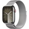 Apple Watch Series 9 45 mm Digitale 396 x 484 Pixel Touch screen 4G Argento Wi-Fi GPS [satellitare] (APPLE WATCH SERIES9 CELL 4