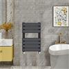 Warmehaus - Radiatore scaldasalviette minimalista a pannello piatto nero 650 x 400 mm - Moderno riscaldamento centralizzato termosifone salvaspazio - perfetto per il bagno