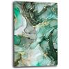Printerland Quadri Moderni EFFETTO MARMO Verde Soggiorno Verticale Astratto Quadro moderno da Parete XXL grande Stampa su tela Canvas Decorazione Murale muro Arredo Camera da letto Cucina (30x40 cm, 2)