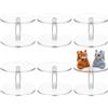 BENECREAT 6 set Espositore In Acrilico, Espositore per Piedistallo con Bilanciere Rotondo Da 7x5cm , Piedistallo Espositivo per Miniature Volanti per Esposizione di Gioielli, Decorazione Da Tavolo