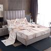 Loussiesd Set di biancheria da letto in marmo con angoli in marmo oro rosa per bambini e adolescenti glitter dorato linee incrinate set di biancheria da letto liquido arte astratta copripiumino king size 4