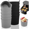 GOSHIES Stampini per Muffin Riutilizzabili 12 Pezzi Stampi Muffin Silicone,Pirottini per Friggitrice ad aria Stampi per Friggitrice ad aria