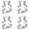 ieron Set di 4 formine per biscotti a forma di orsetto, altezza 2,5 cm, in acciaio inox di alta qualità, decorazione per torte e fondente